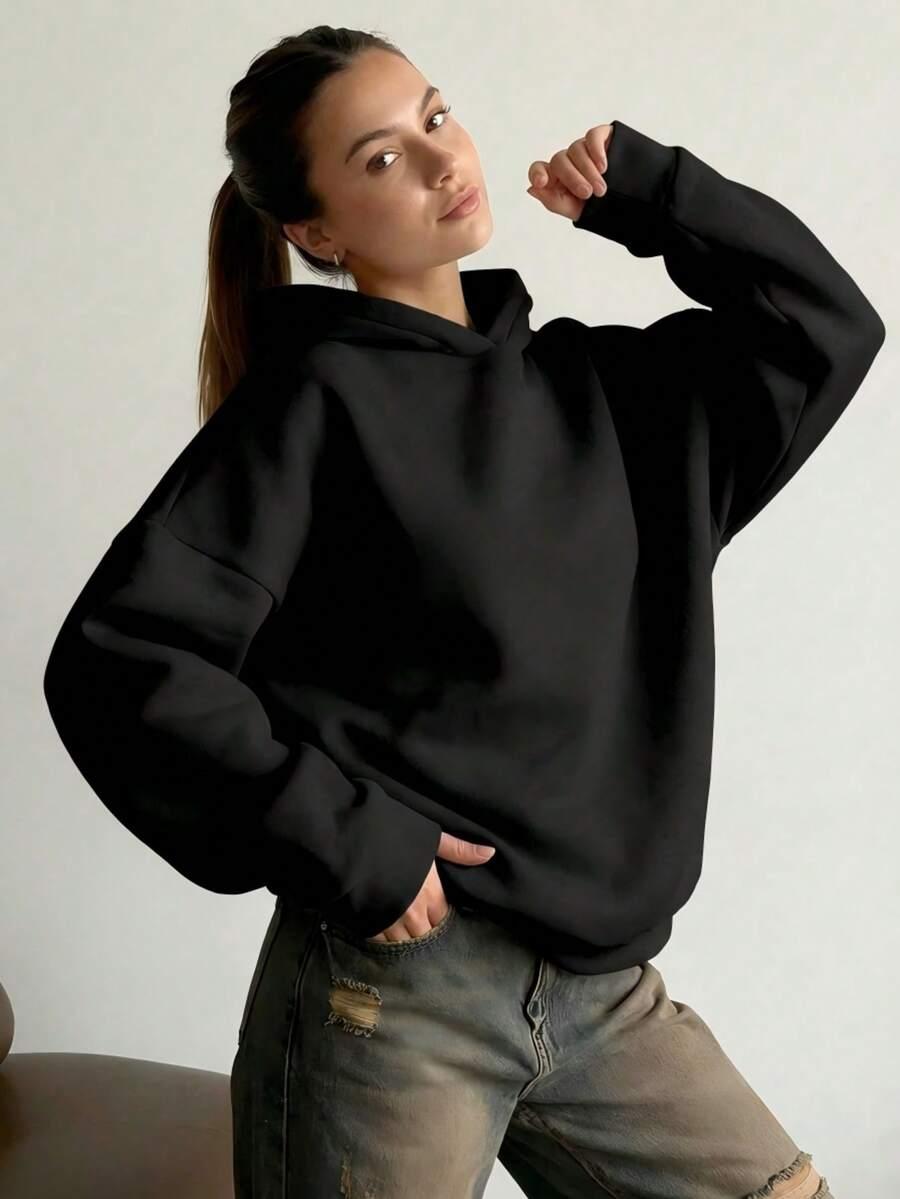 CZARNA BLUZA KAPTUR 
