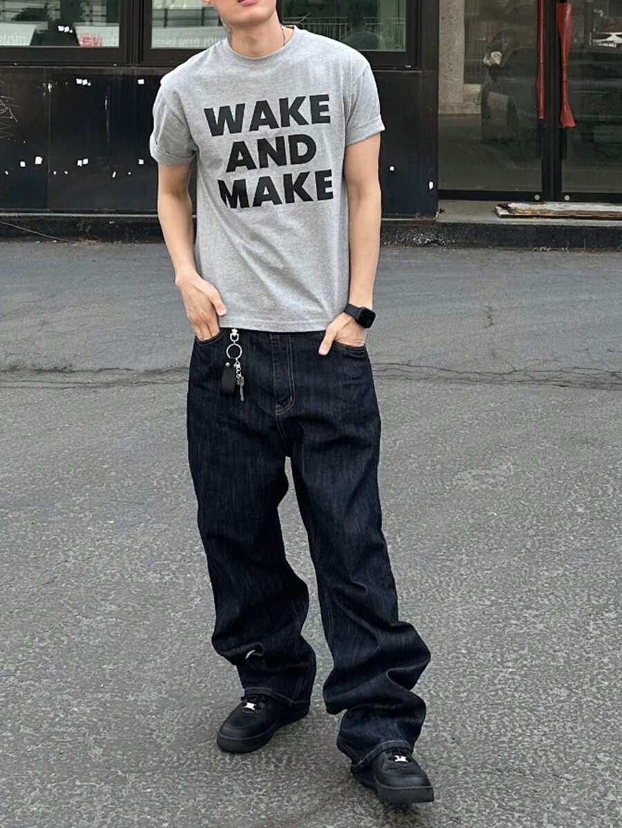 GRANATOWE SPODNIE JEANS