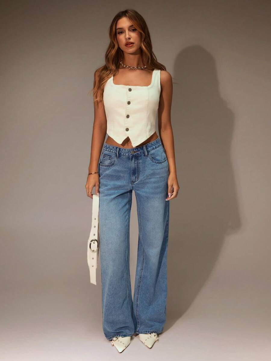 NIEBIESKIE SPODNIE JEANS