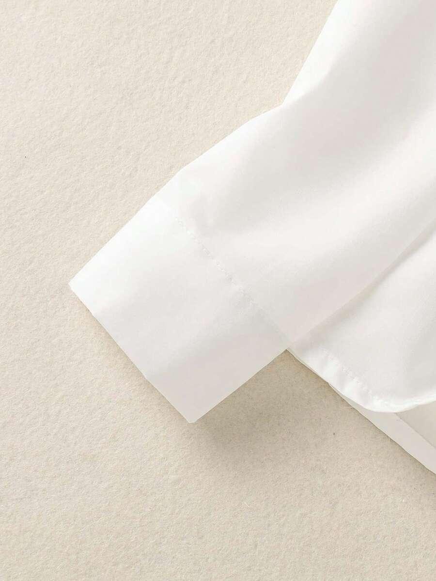 biała koszula v-neck 