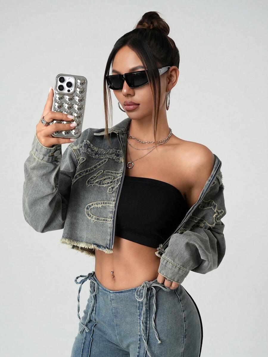 KURTKA JEANS ZAMEK