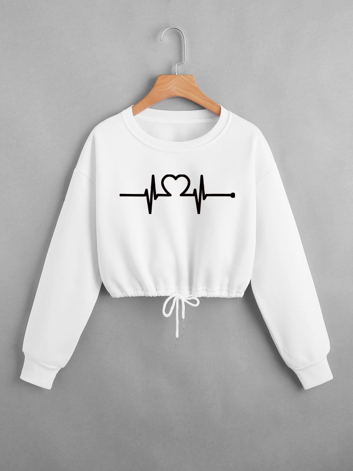 KRÓTKA BLUZA ZE ŚCIĄGACZEM