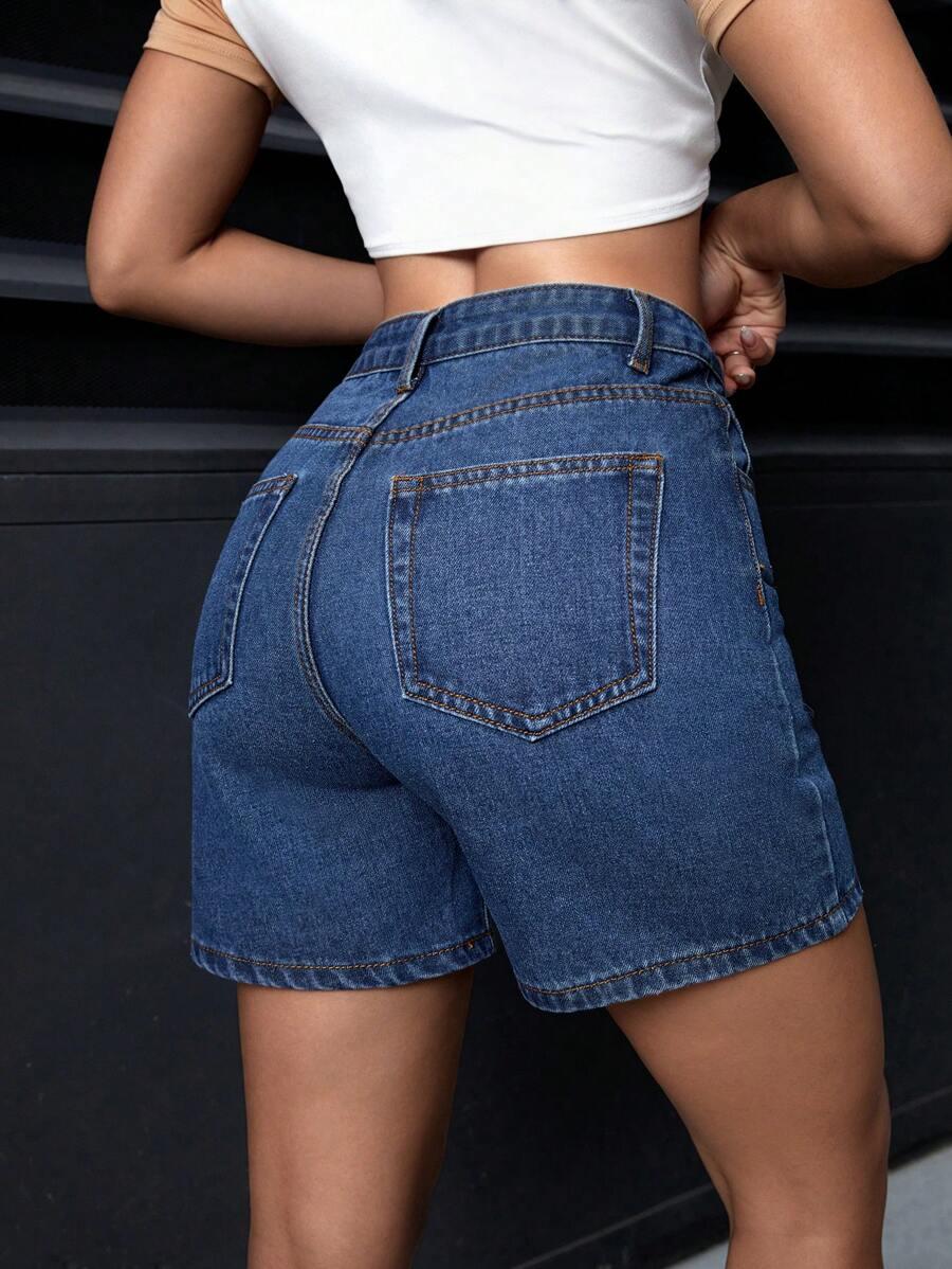 NIEBIESKIE SPODENKI JEANS 