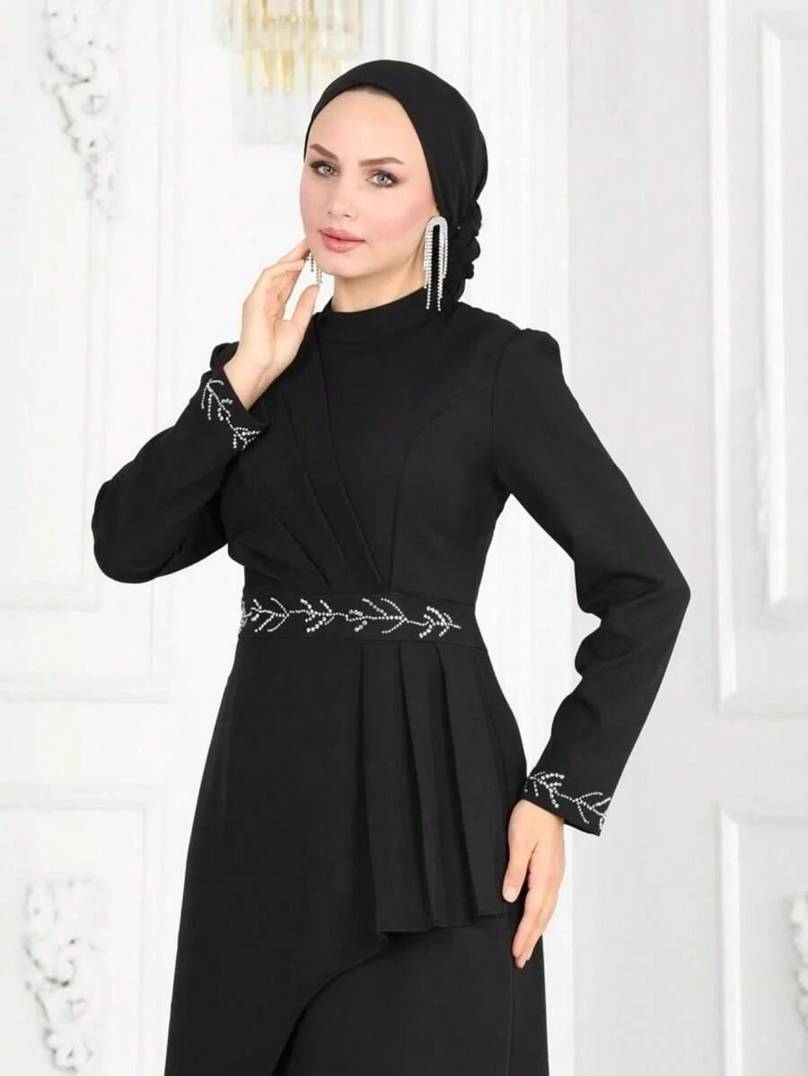 czarna maxi sukienka