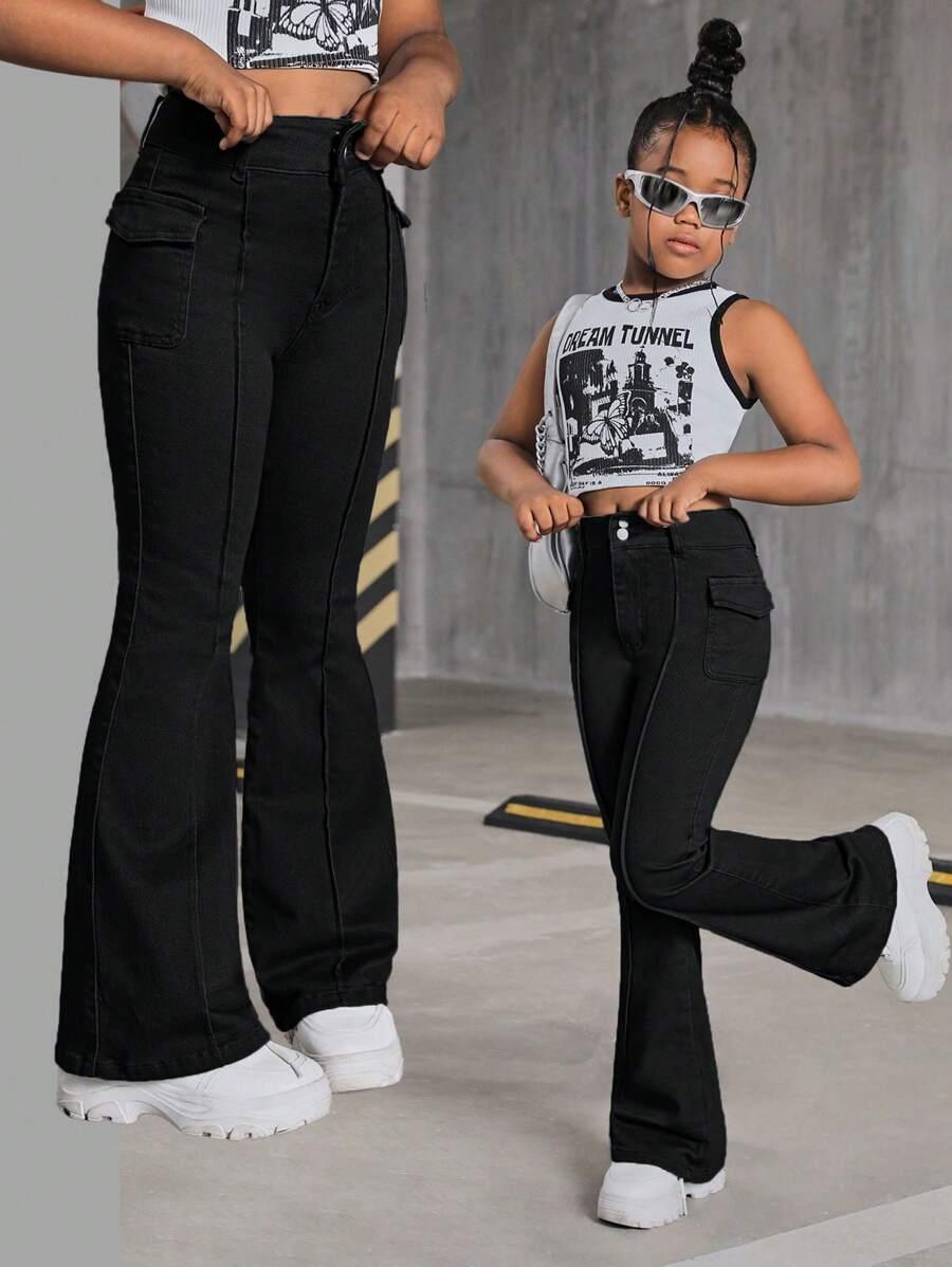 CZARNE SPODNIE JEANS