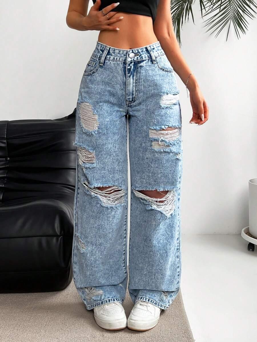NIEBIESKIE SPODNIE JEANS