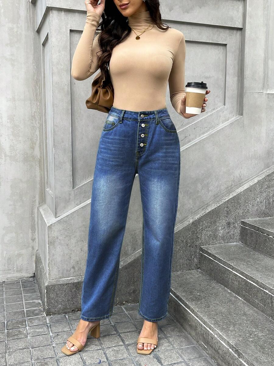 NIEBIESKIE SPODNIE JEANS