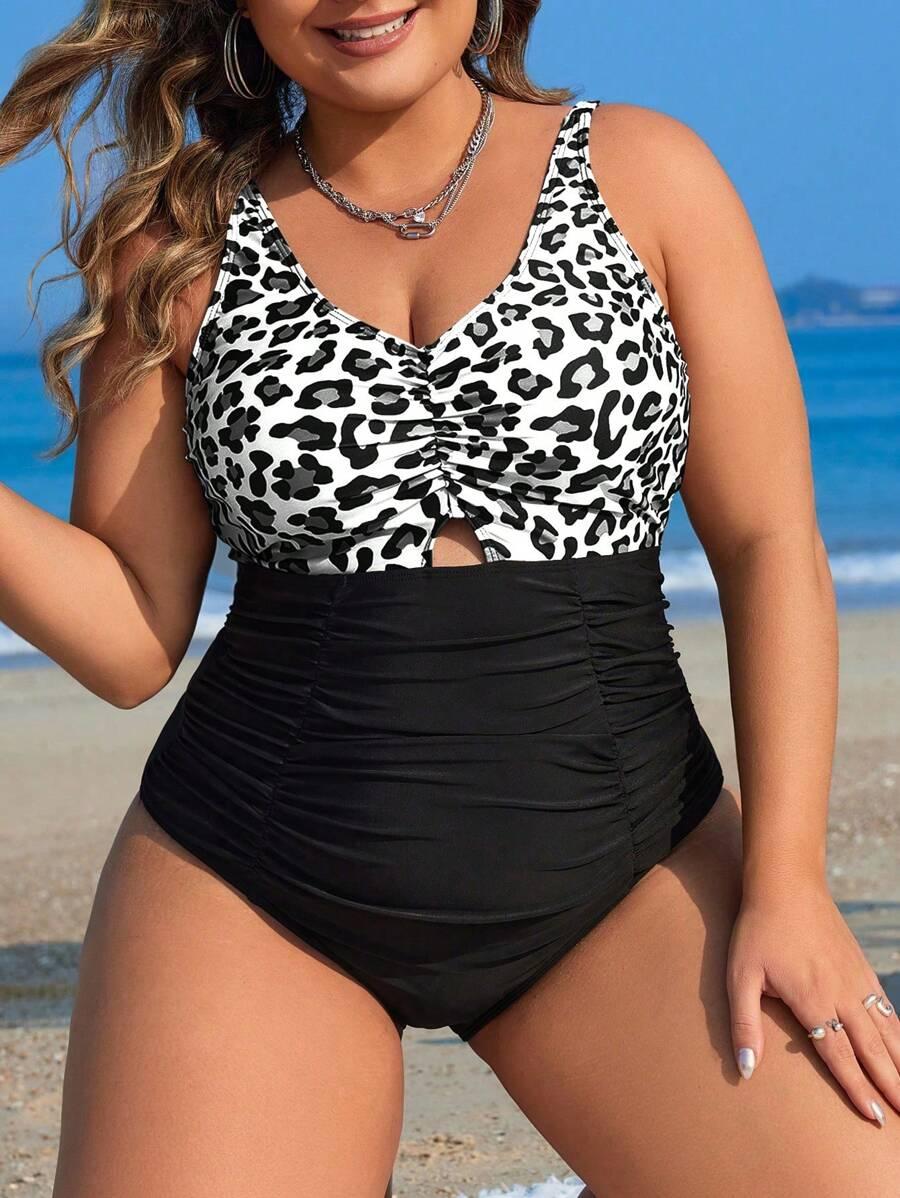 jednoczęściowy strój kąpielowy animal print
