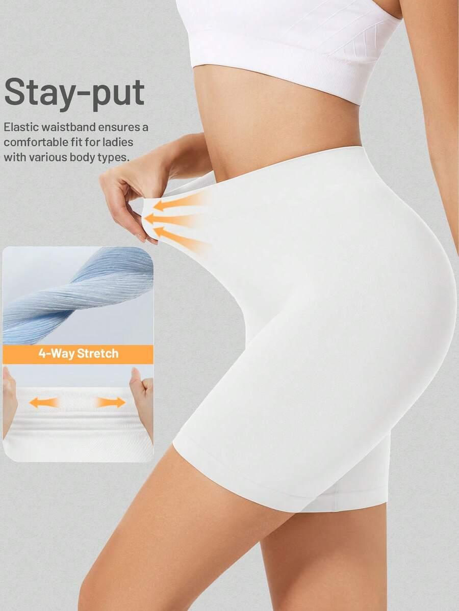 białe gładkie spodenki 3-pack