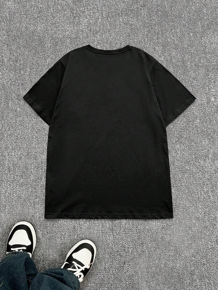 czarny t-shirt print