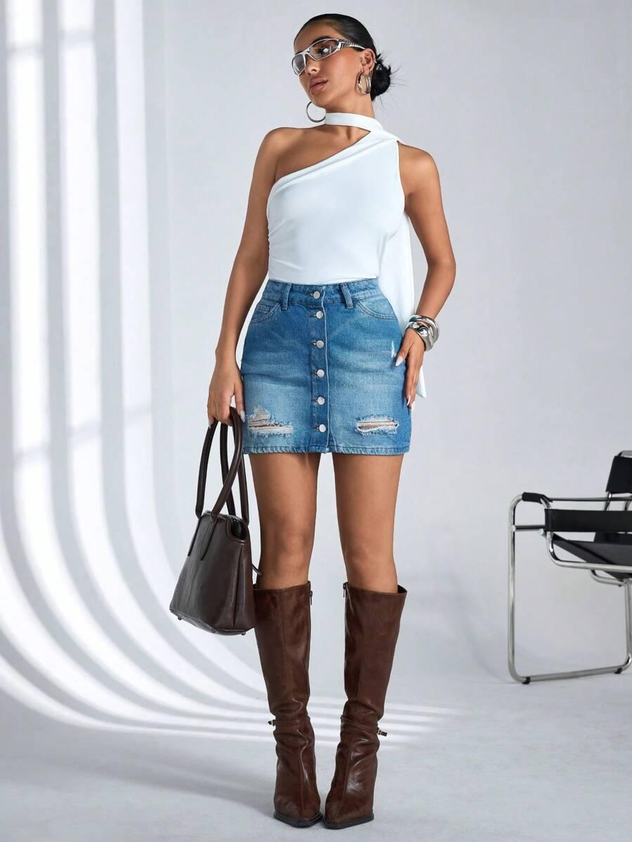 MINI SPÓDNICA JEANS 