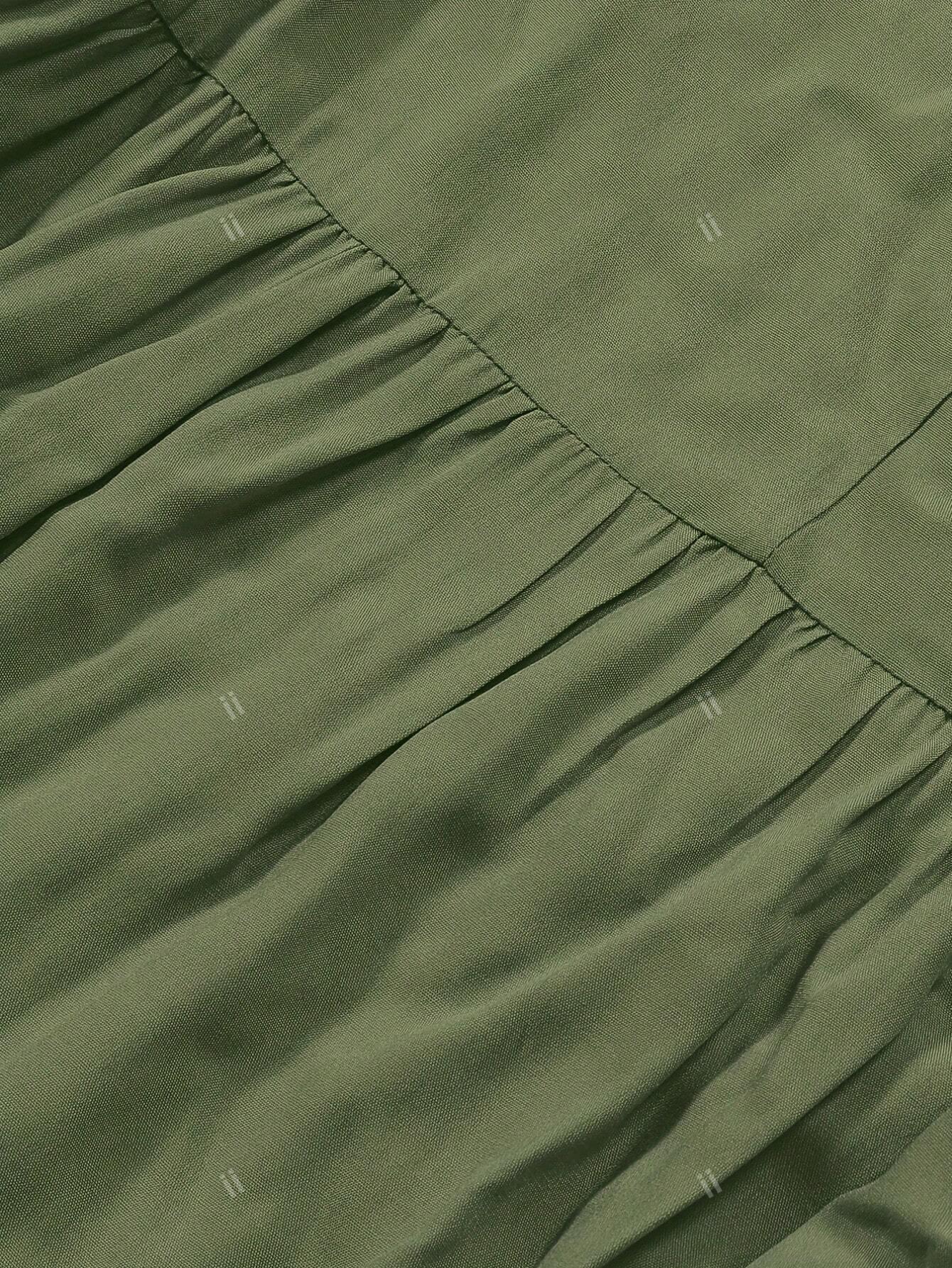 ZIELONA MAXI SUKIENKA VNECK 