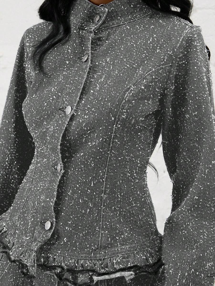 szara kurtka jeans
