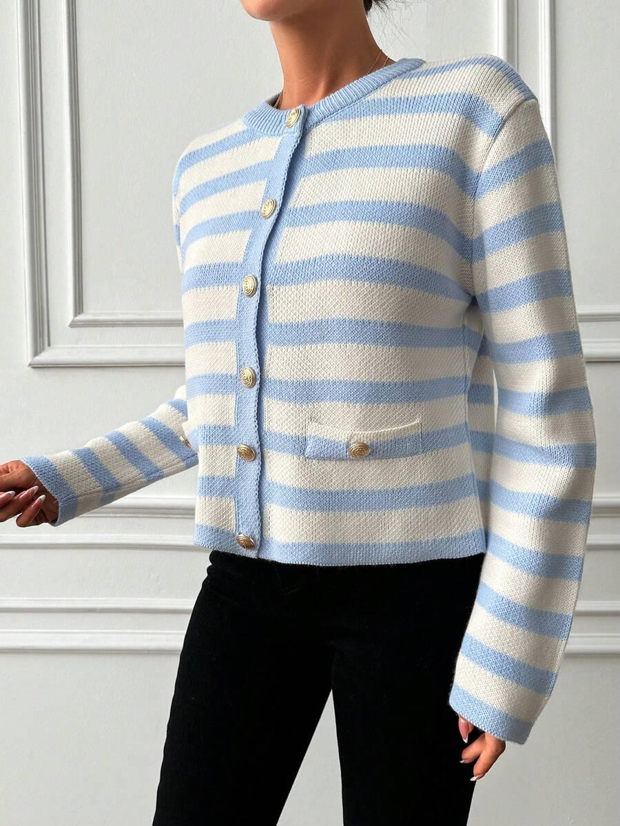 SWETER DAMSKI ROZPINANY OKRĄGŁY DEKOLT REGULAR