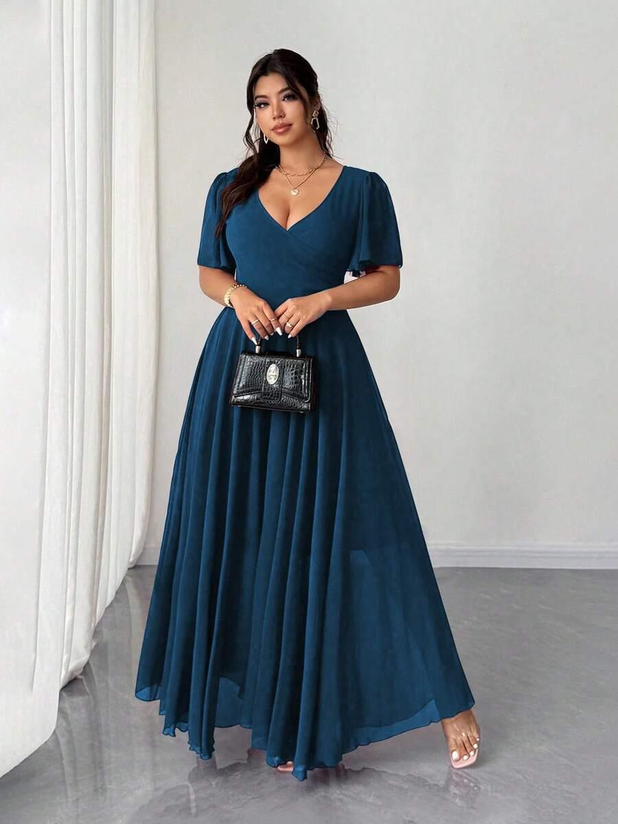 NIEBIESKA MAXI SUKIENKA