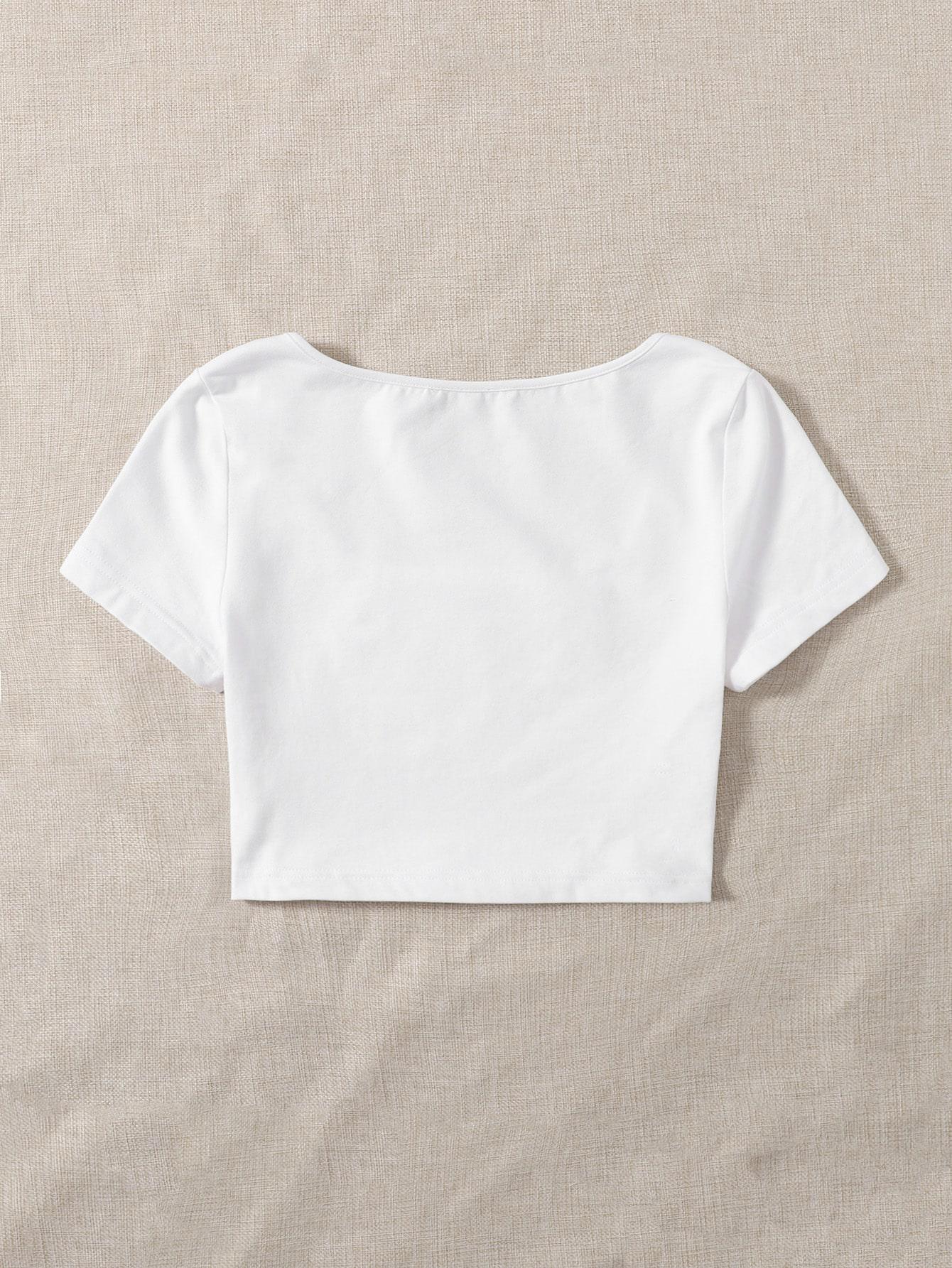 BIAŁY KRÓTKI T-SHIRT