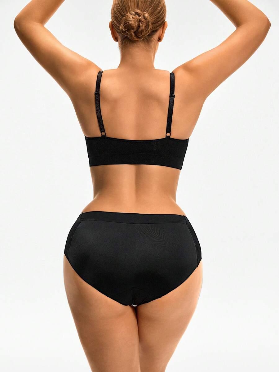 CZARNE MAJTKI MODELUJĄCE BEZSZWOWE push up