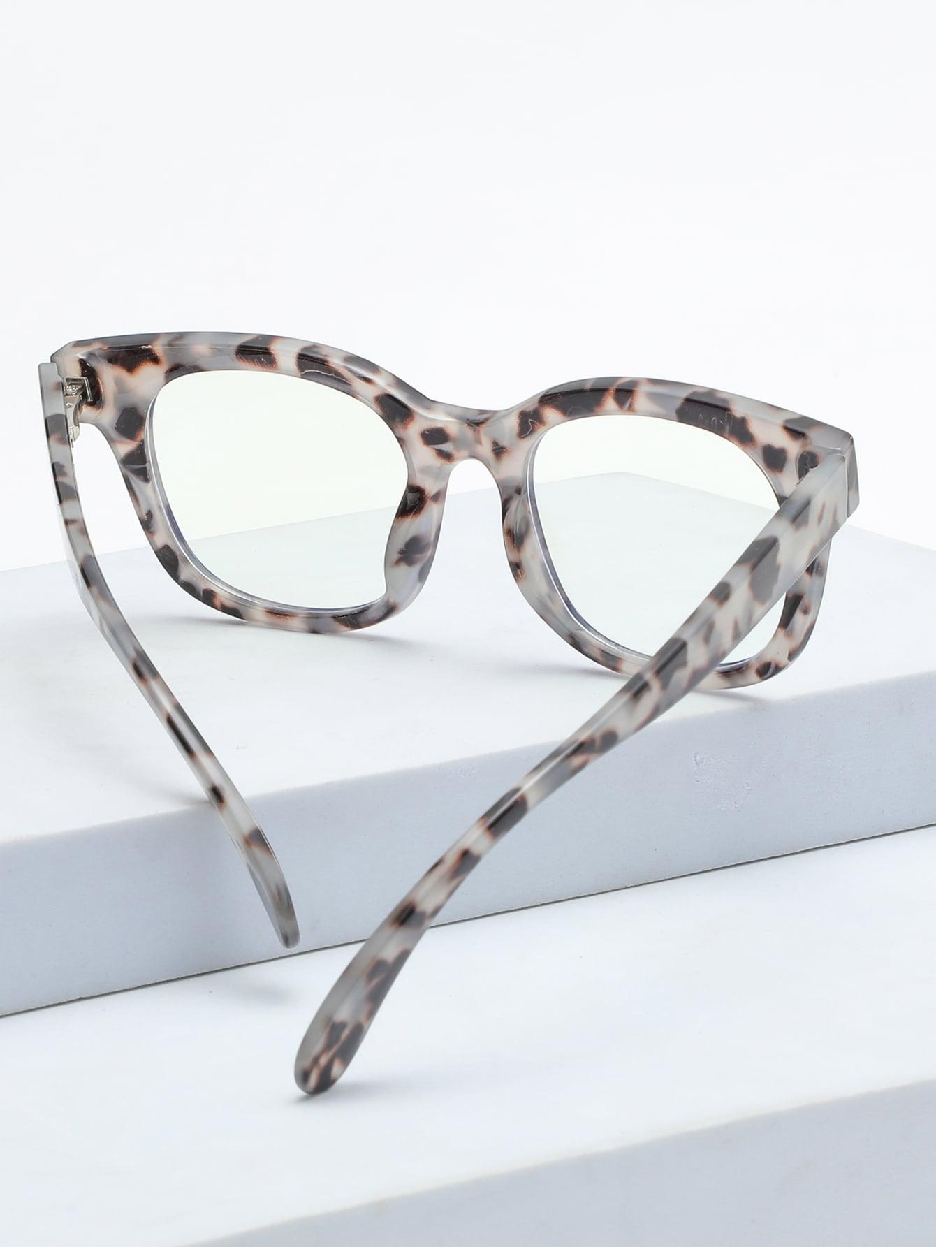 okulary zerówki animal print 
