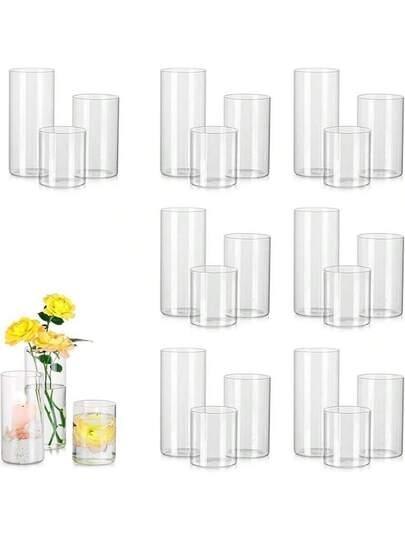 szklany wazon na kwiaty 3-pack