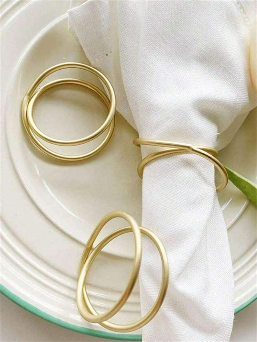ZŁOTa obrączka na serwetkę 3-pack