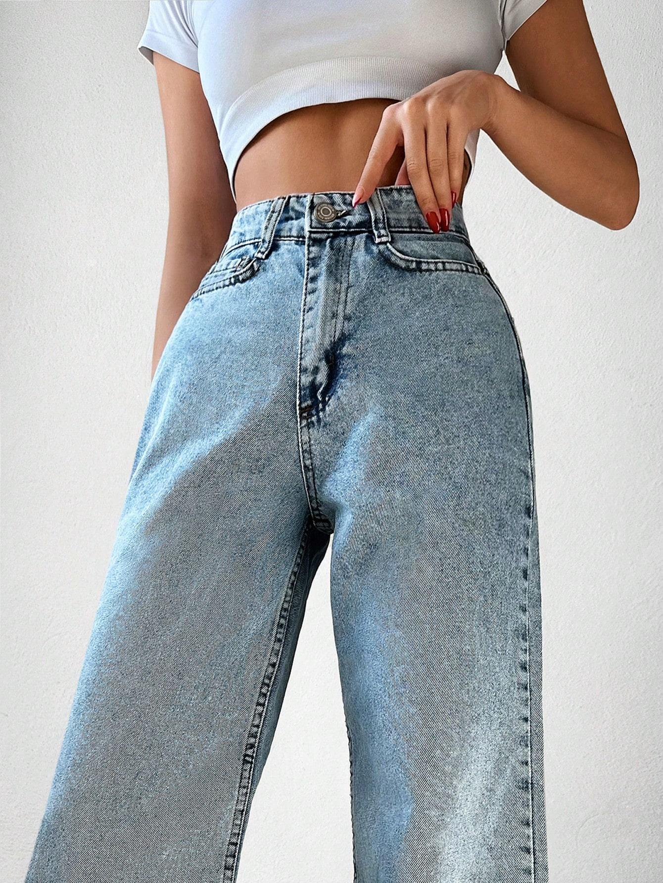 PROSTE SPODNIE JEANS WYSOKI STAN
