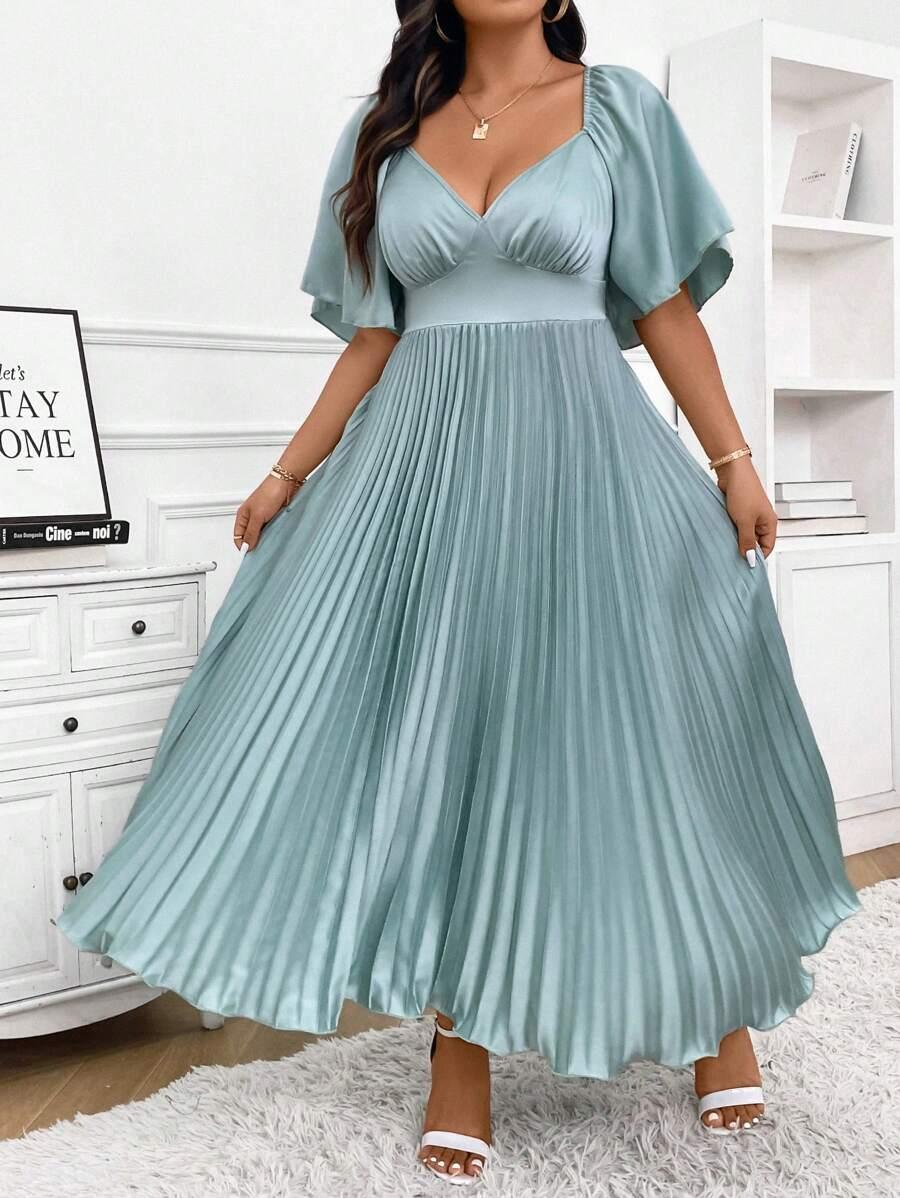plisowana maxi sukienka