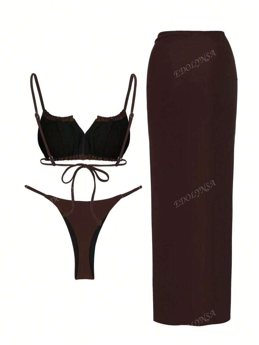 TRZYCZĘŚCIOWY STRÓJ KĄPIELOWY sarong