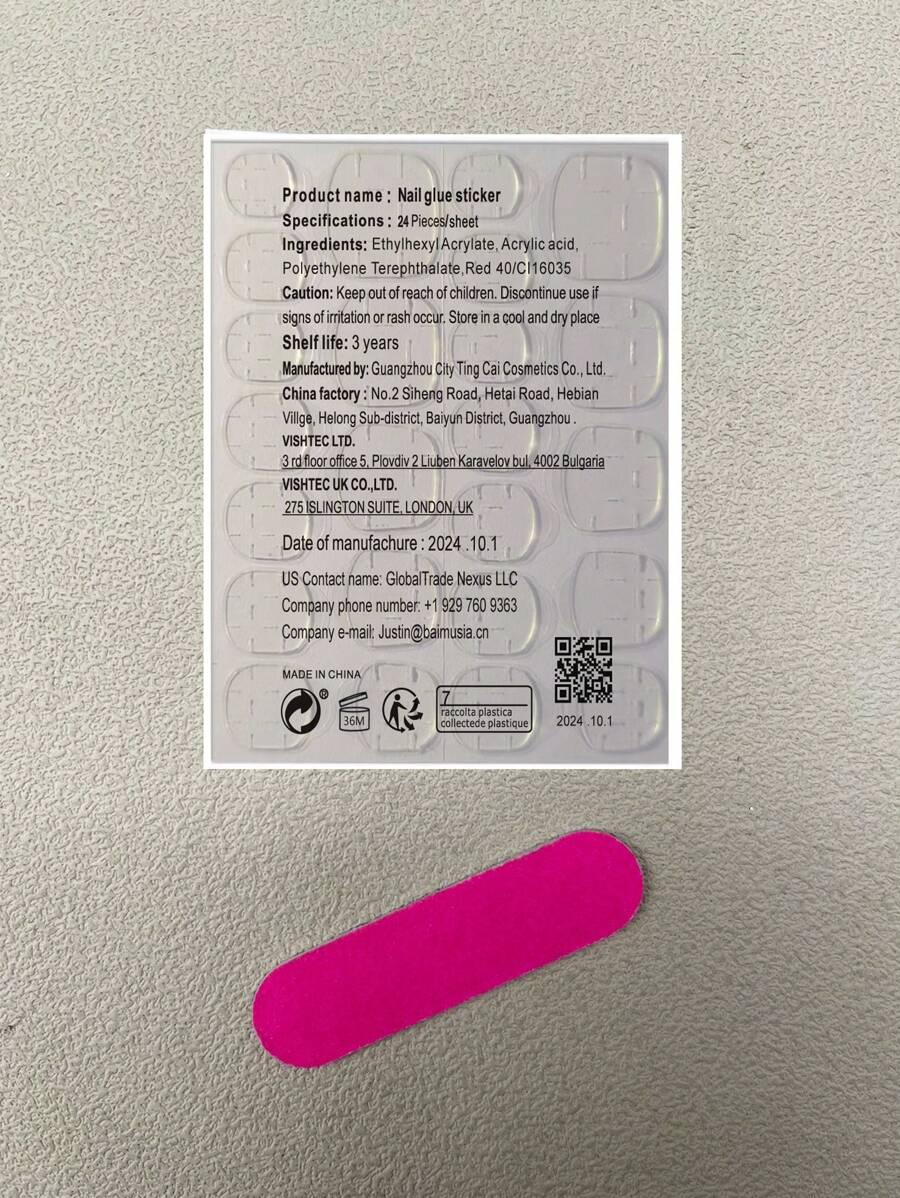 KLEJ PILNIK SZTUCZNE PAZNOKCIE WZÓR ZESTAW