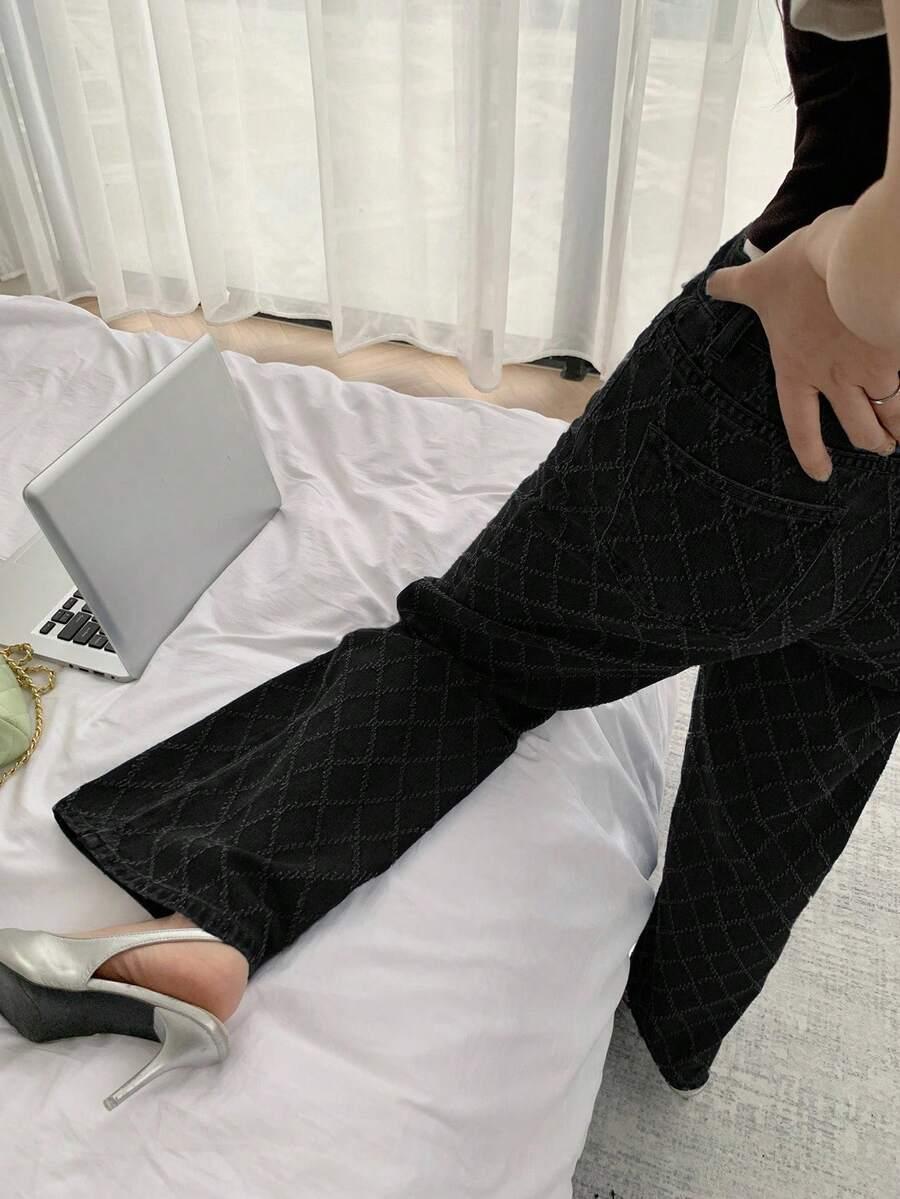 CZARNE SPODNIE JEANS
