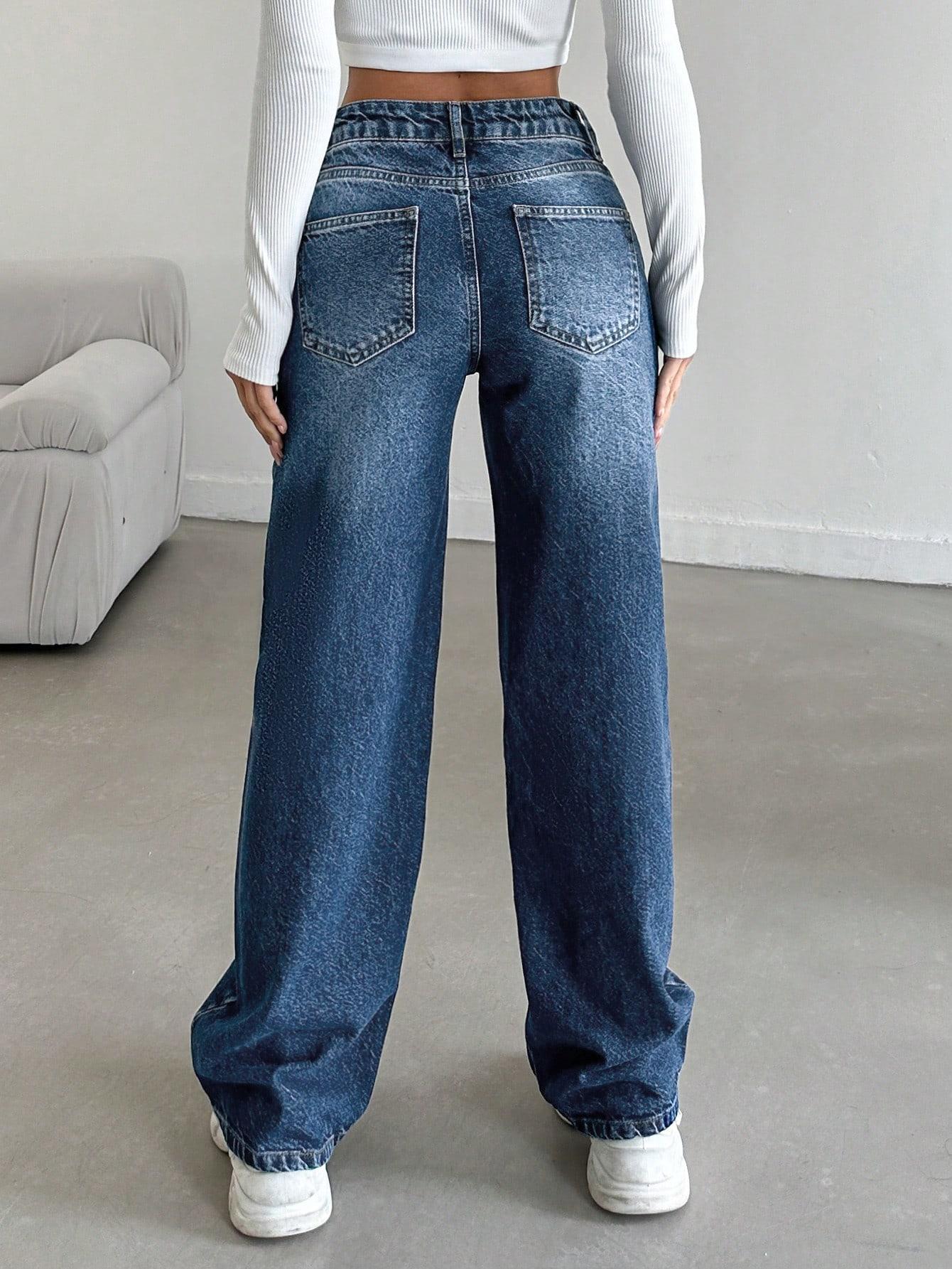 NIEBIESKIE SPODNIE JEANS 