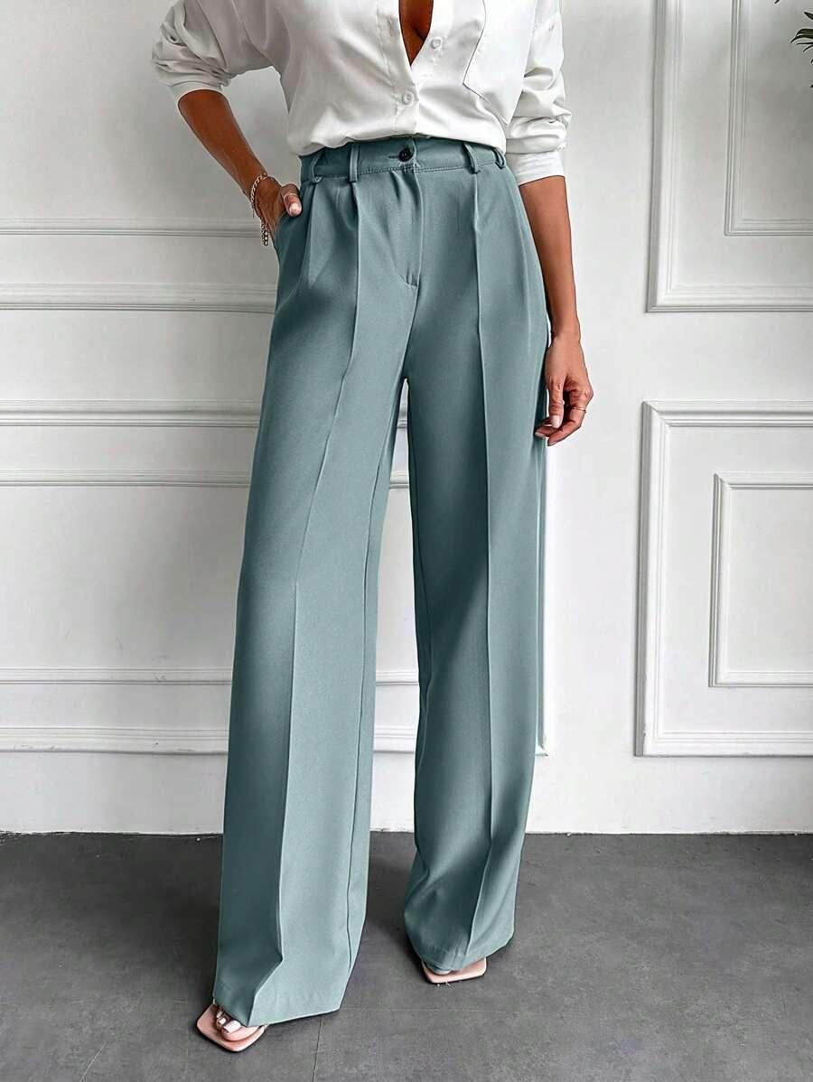 ZIELONE ELEGANCKIE SPODNIE 