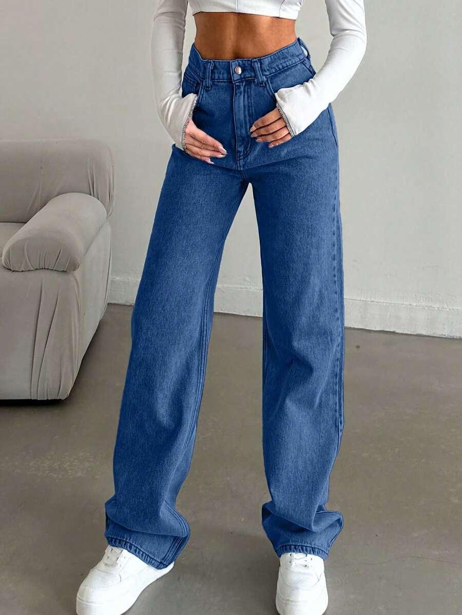 NIEBIESKIE SPODNIE JEANS