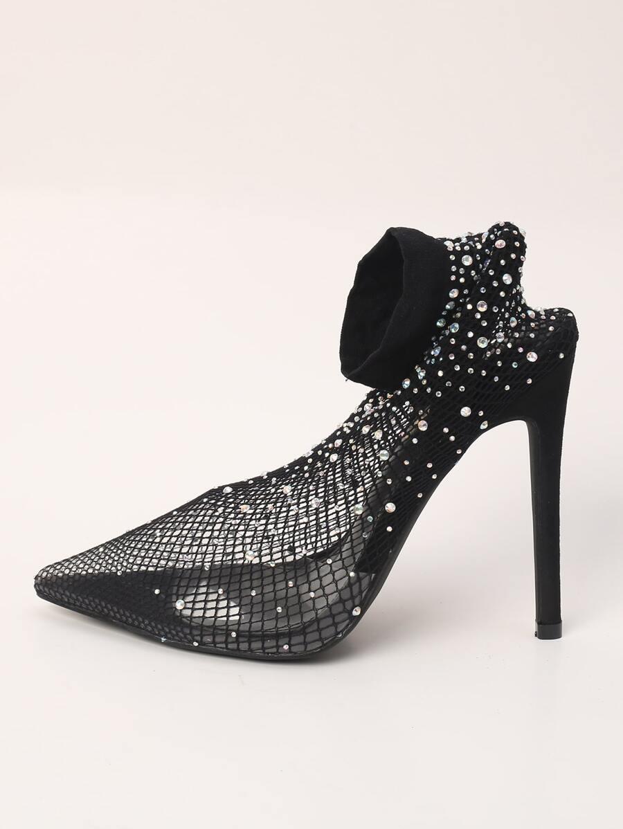 czarne siateczkowe buty