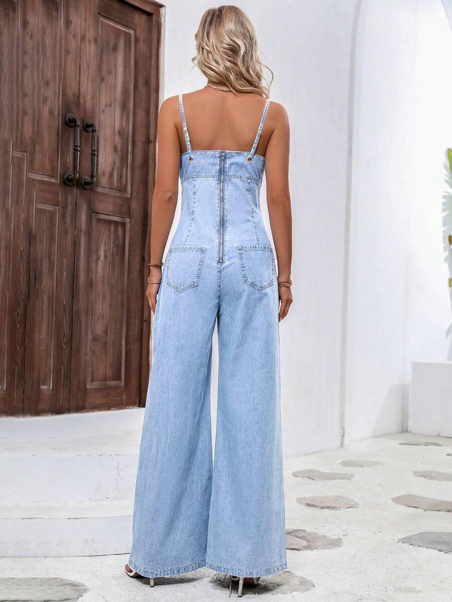 NIEBIESKI KOMBINEZON JEANS
