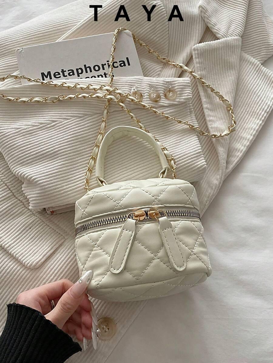 kremowa mini torebka