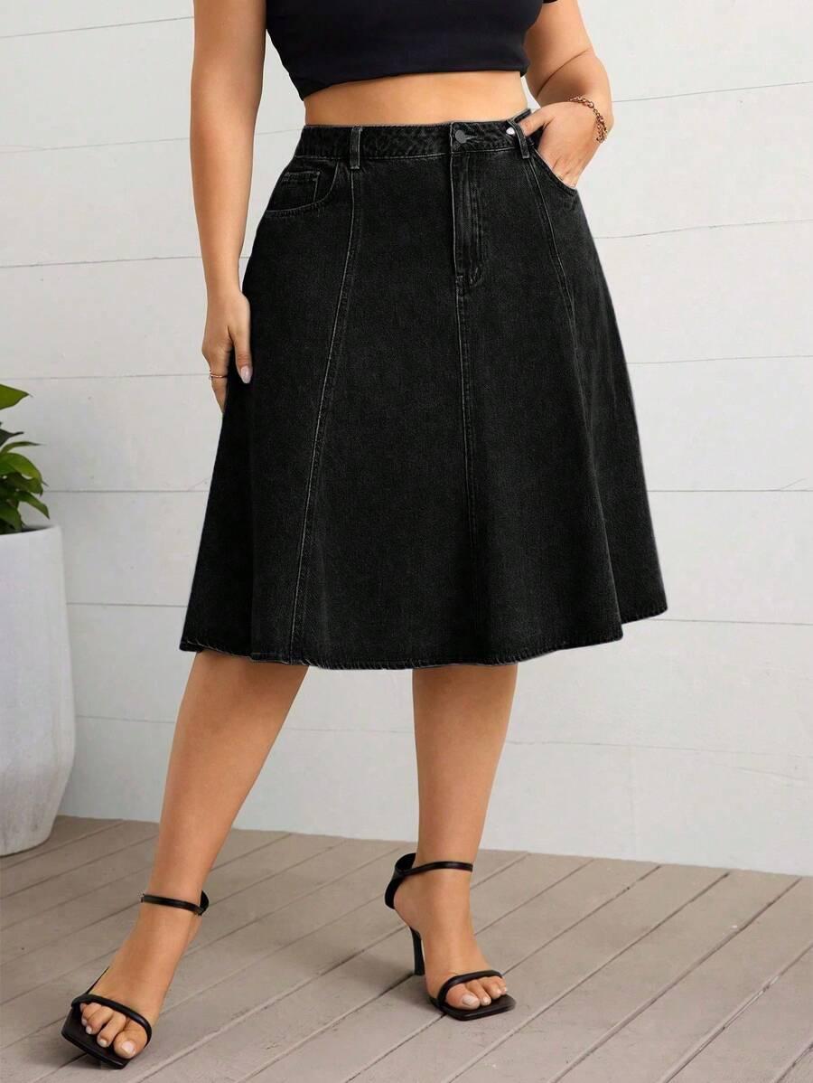 CZARNA SPÓDNICA JEANS