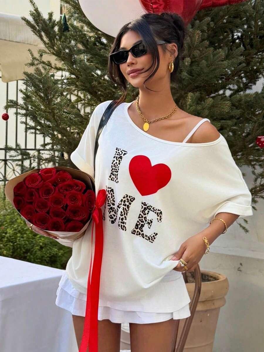biały t-shirt nadruk