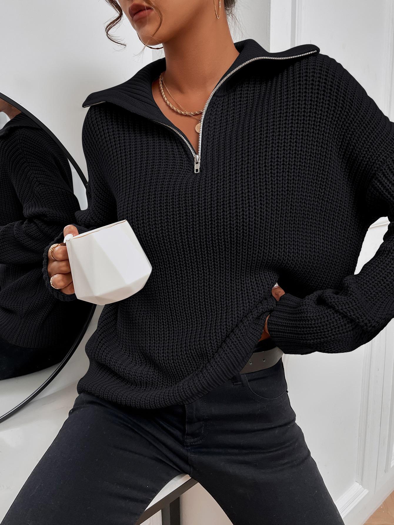 czarny SWETER zamek