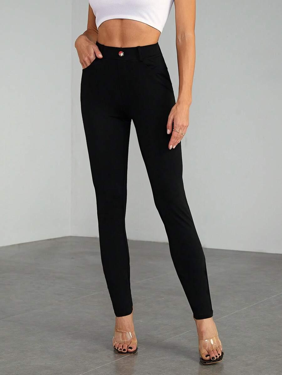 CZARNE LEGGINSY WYSOKI STAN
