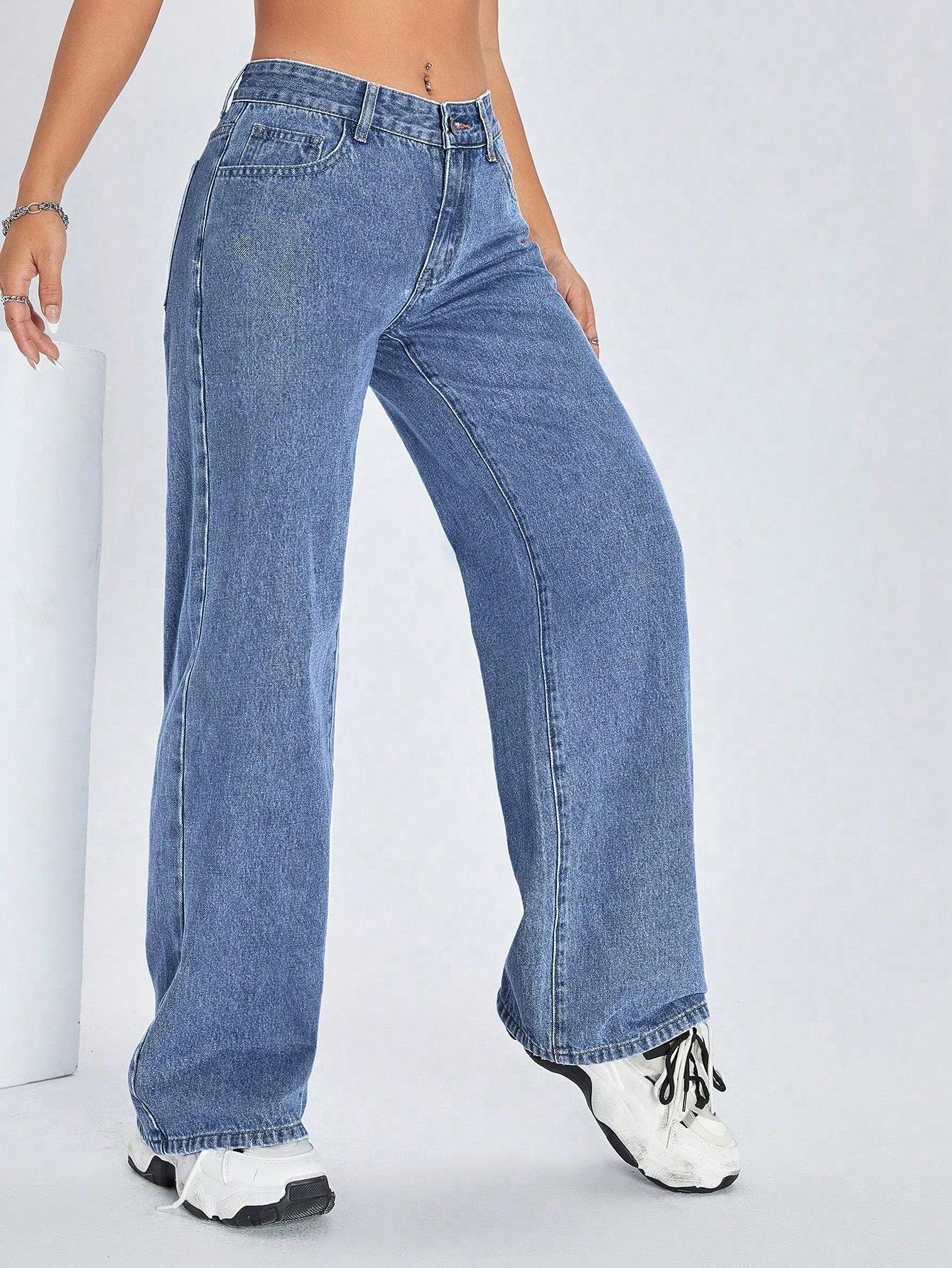 NIEBIESKIE SPODNIE JEANS