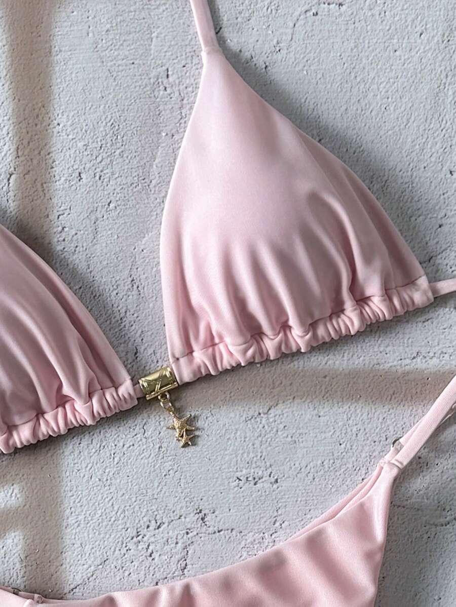 różowa góra od bikini