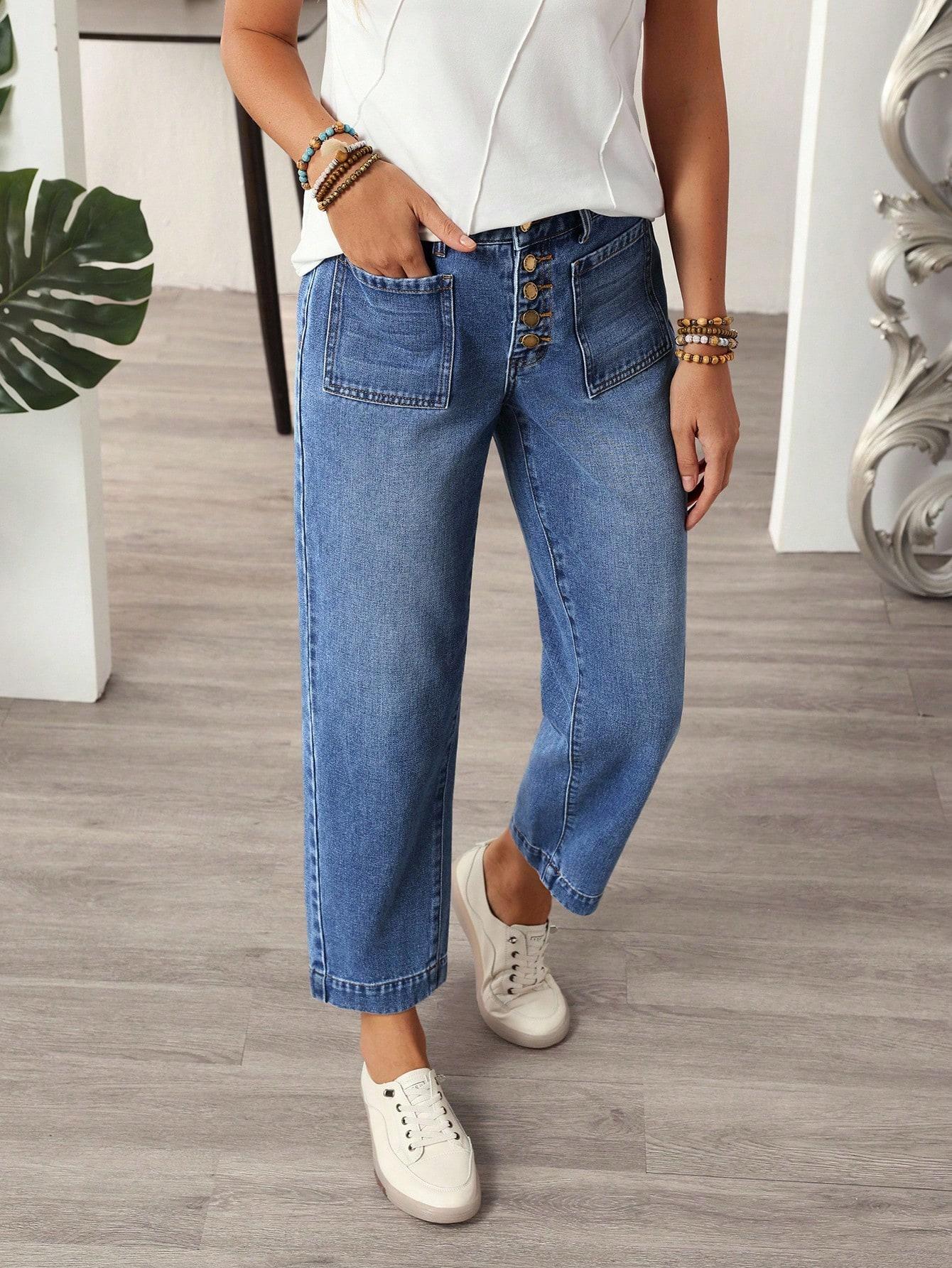 niebieskie spodnie jeansowe 