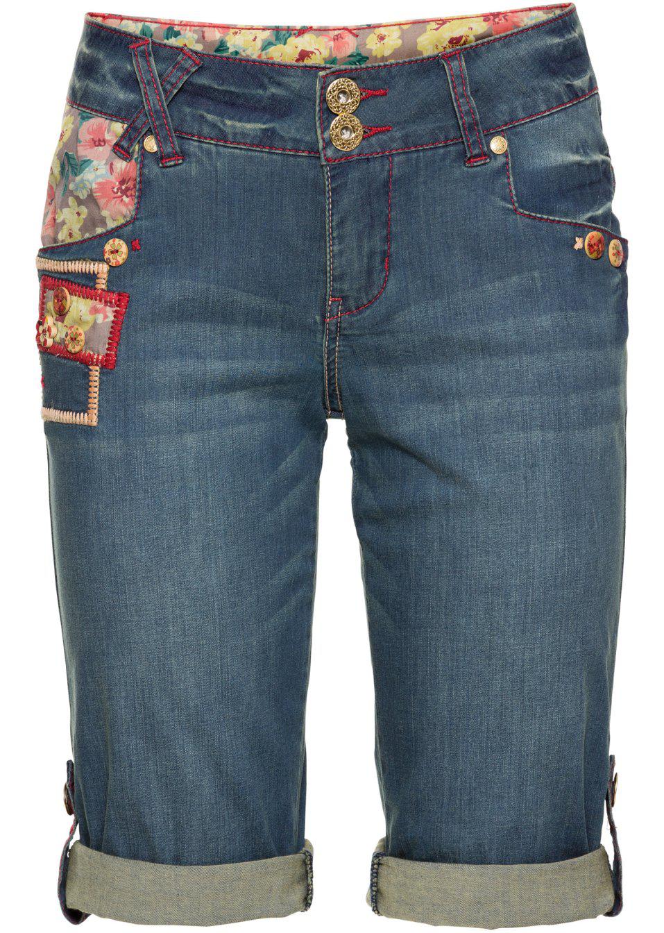 SPODENKI JEANSOWE kwiaty