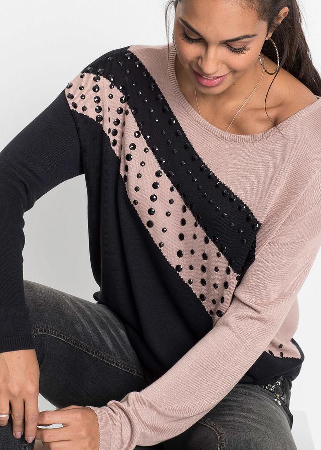 SWETER OVERSIZE ZDOBIENIA 