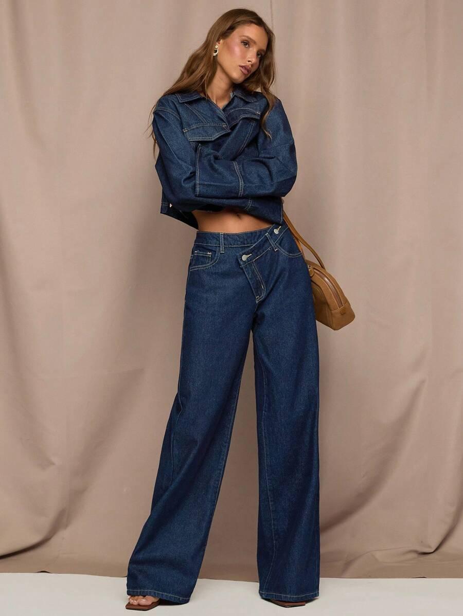 NIEBIESKIE SPODNIE JEANS