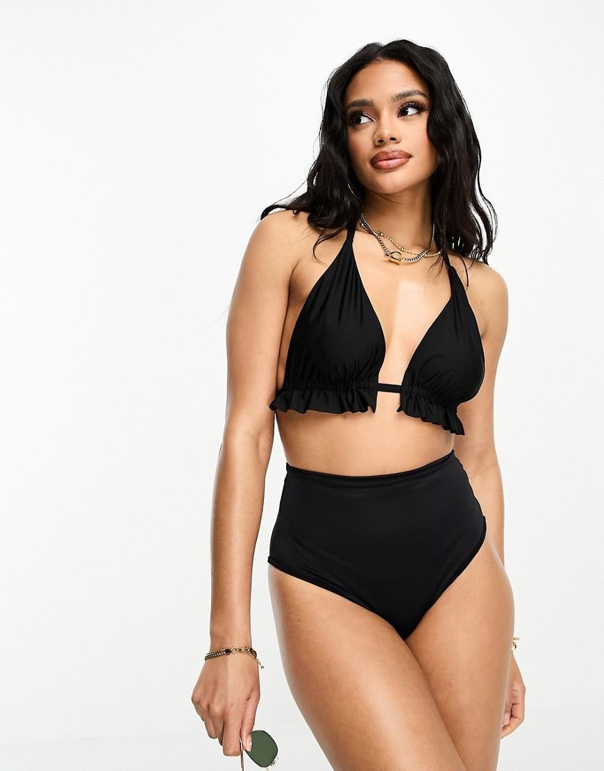 CZARNY DÓŁ OD BIKINI WYSOKI STAN