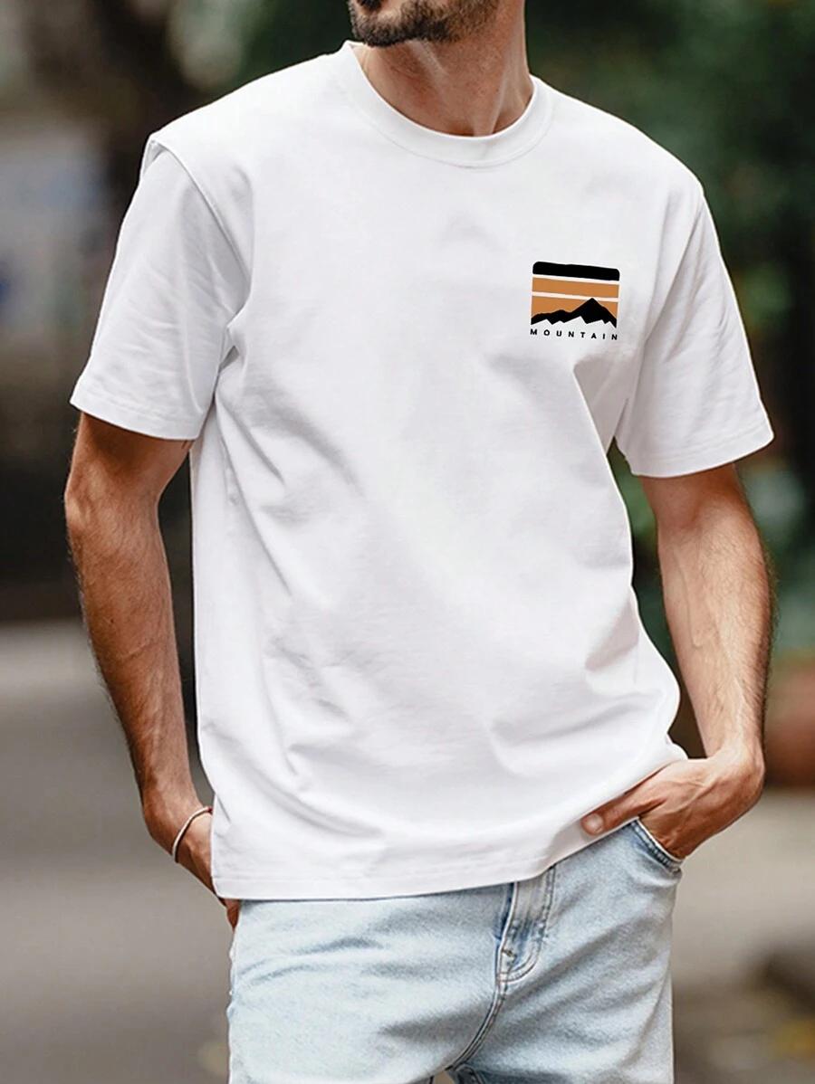 biały t-shirt okrągły dekolt