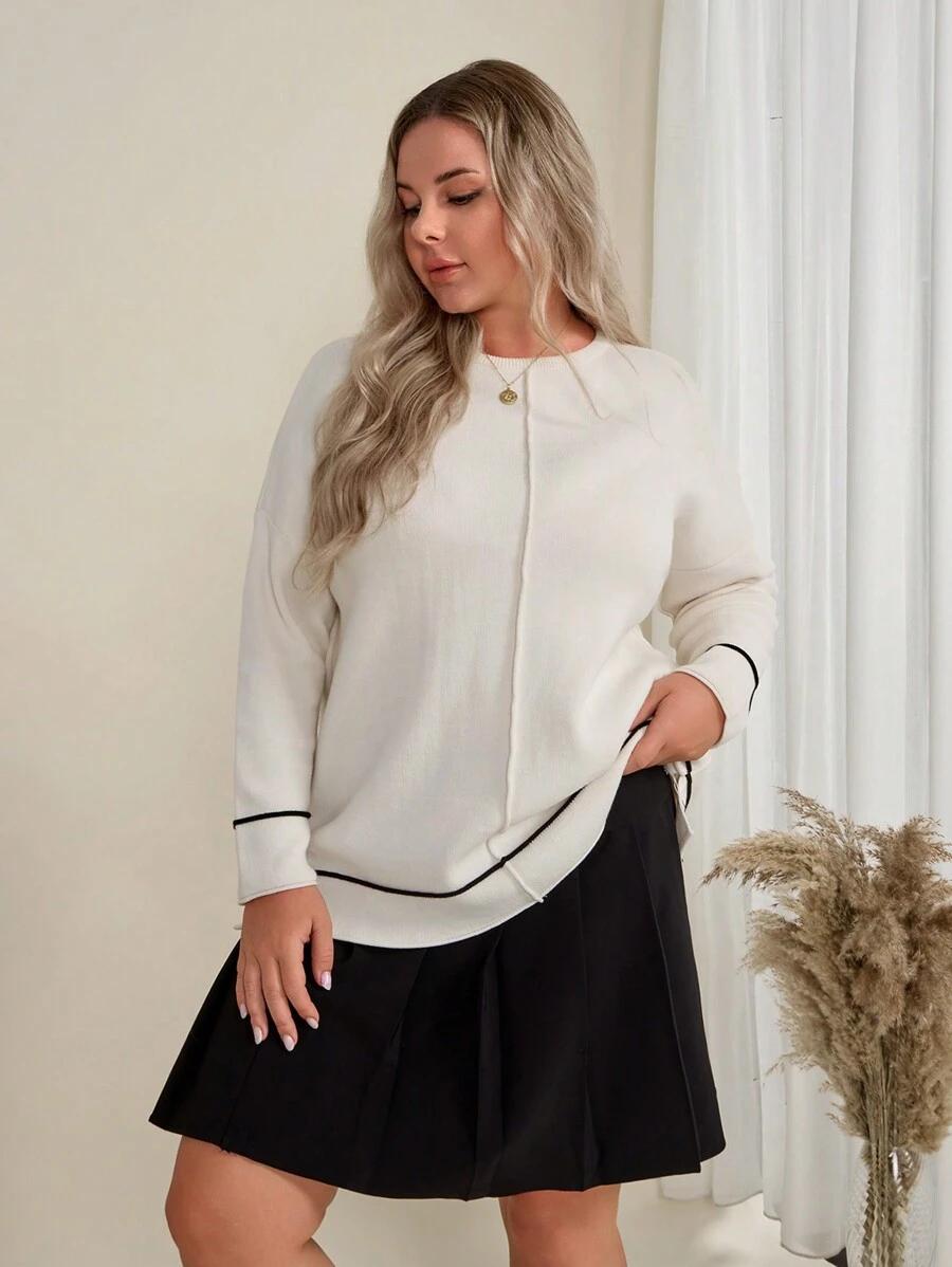 SWETER DZIANINOWY DAMSKI