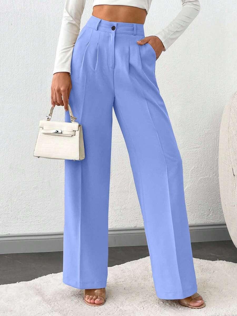 niebieskie spodnie casual