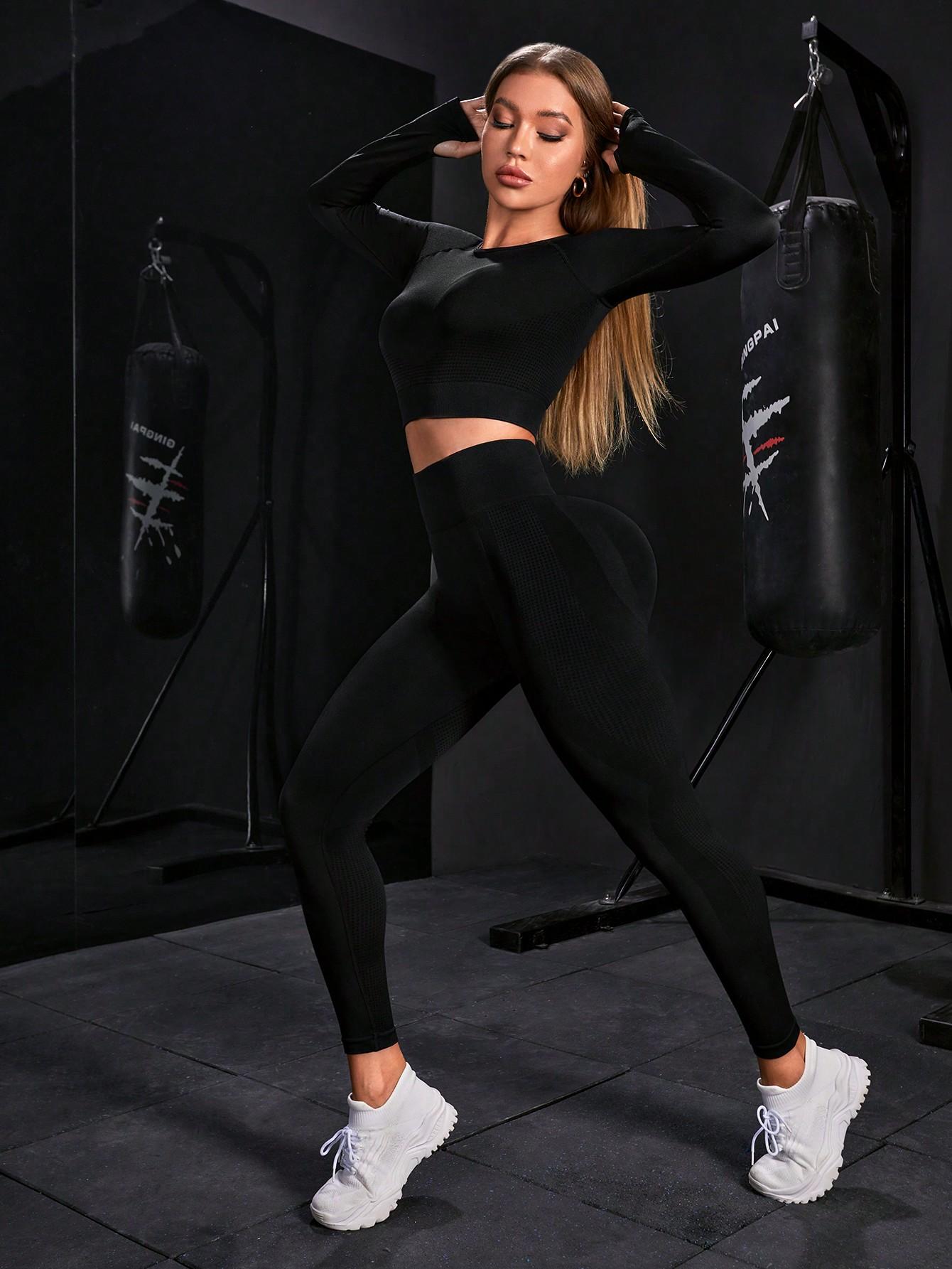 KOMPLET SPORTOWY TOP LEGGINSY 
